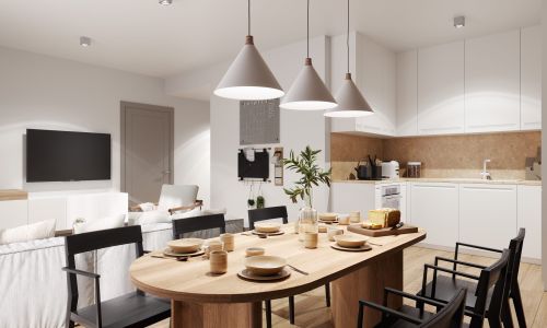 Pillar Jaunie dzīvokļi Iļģuciema mājas interjers