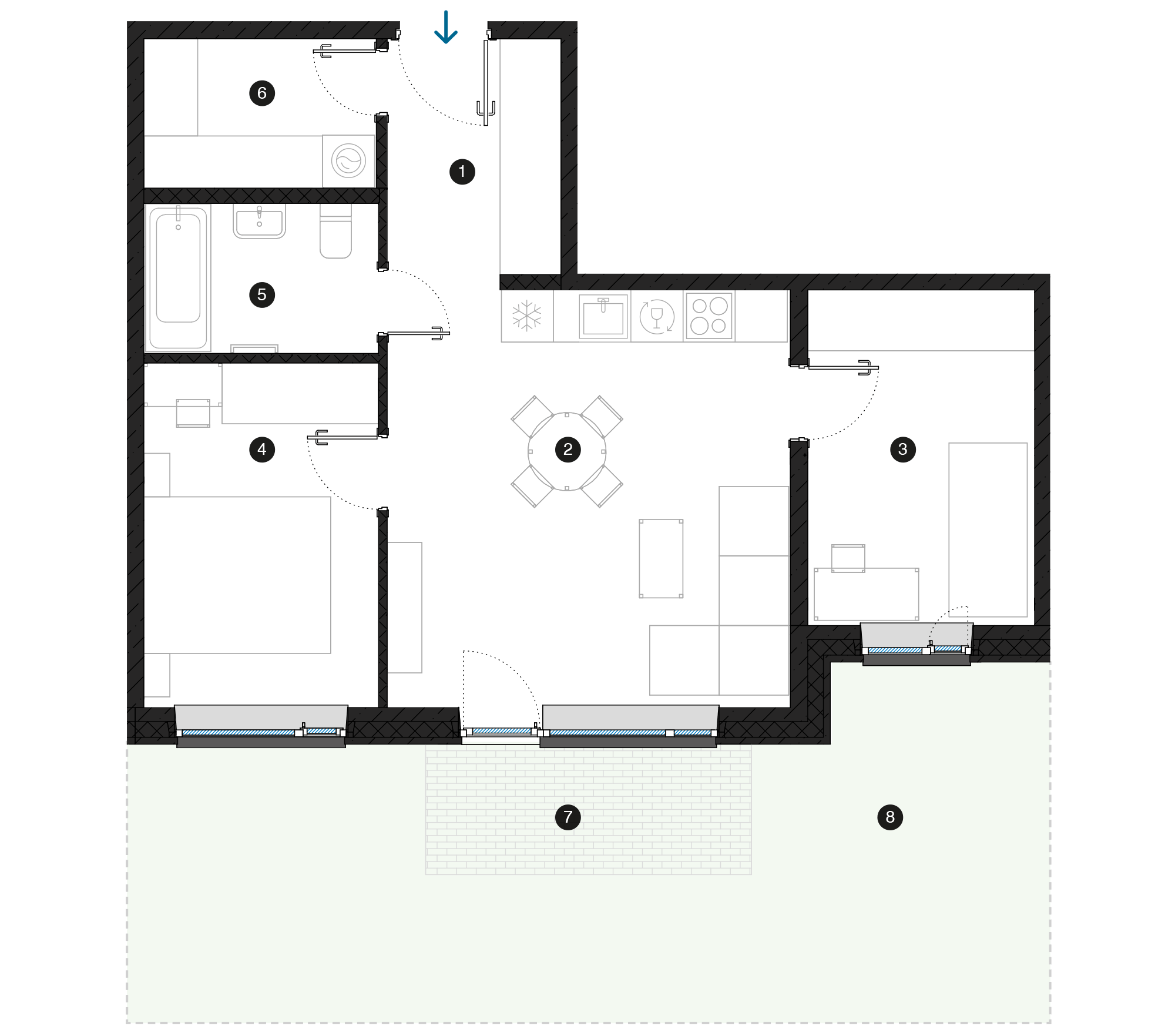 Pillar Jaunie dzīvokļi Dārzciema liepas plānojums
