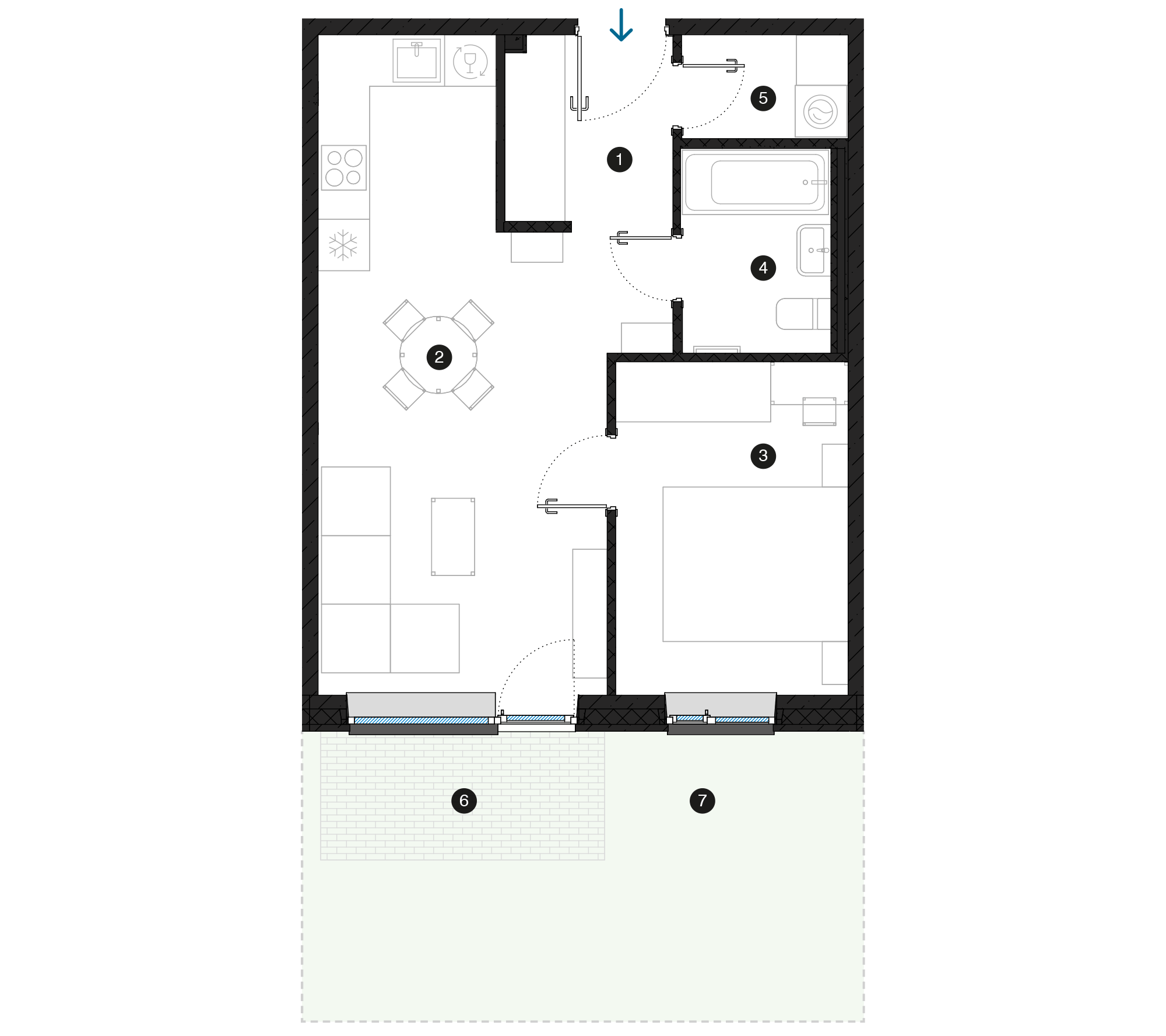 Pillar Jaunie dzīvokļi Dārzciema liepas plānojums