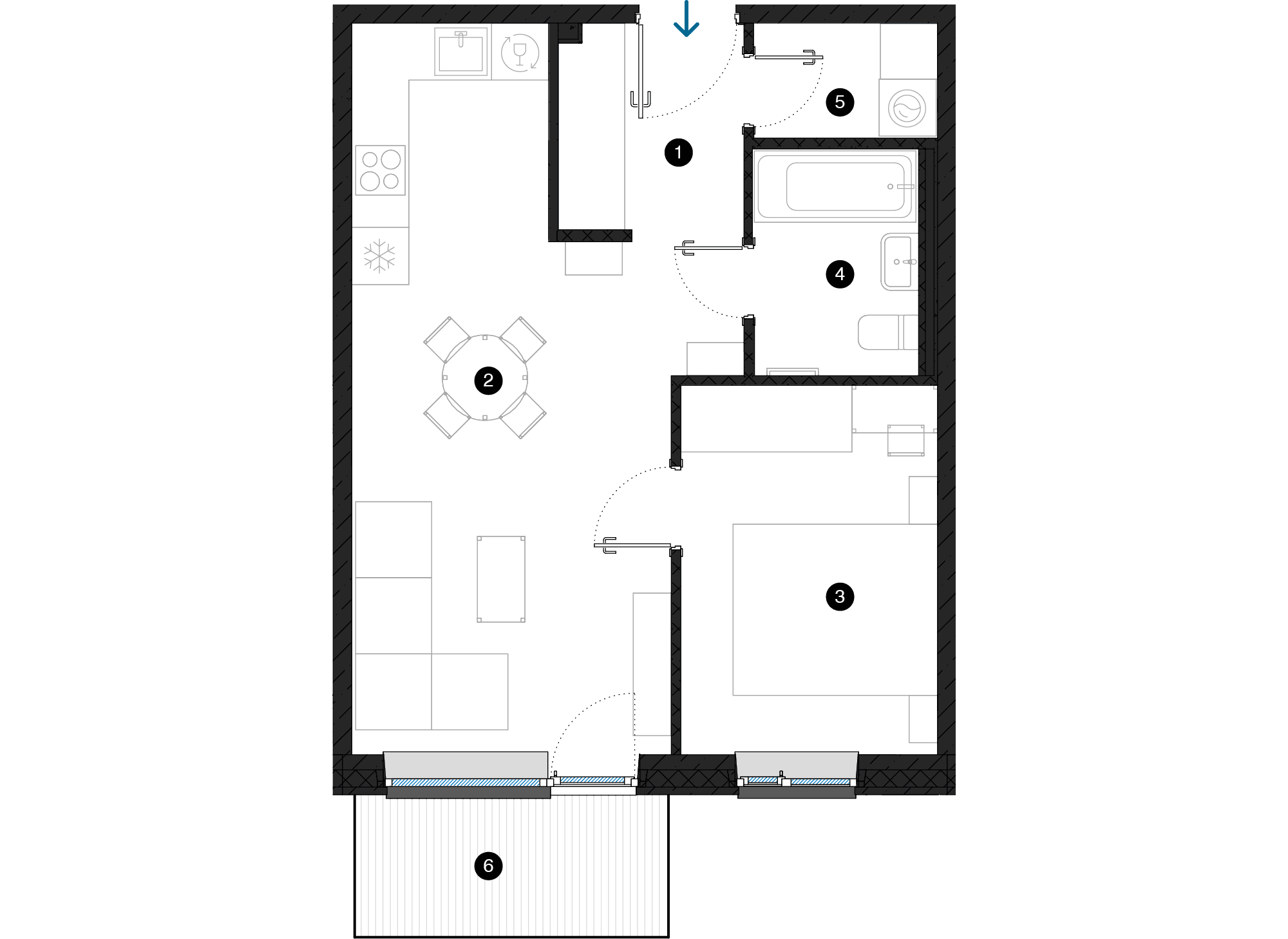 Pillar Jaunie dzīvokļi Dārzciema liepas plānojums