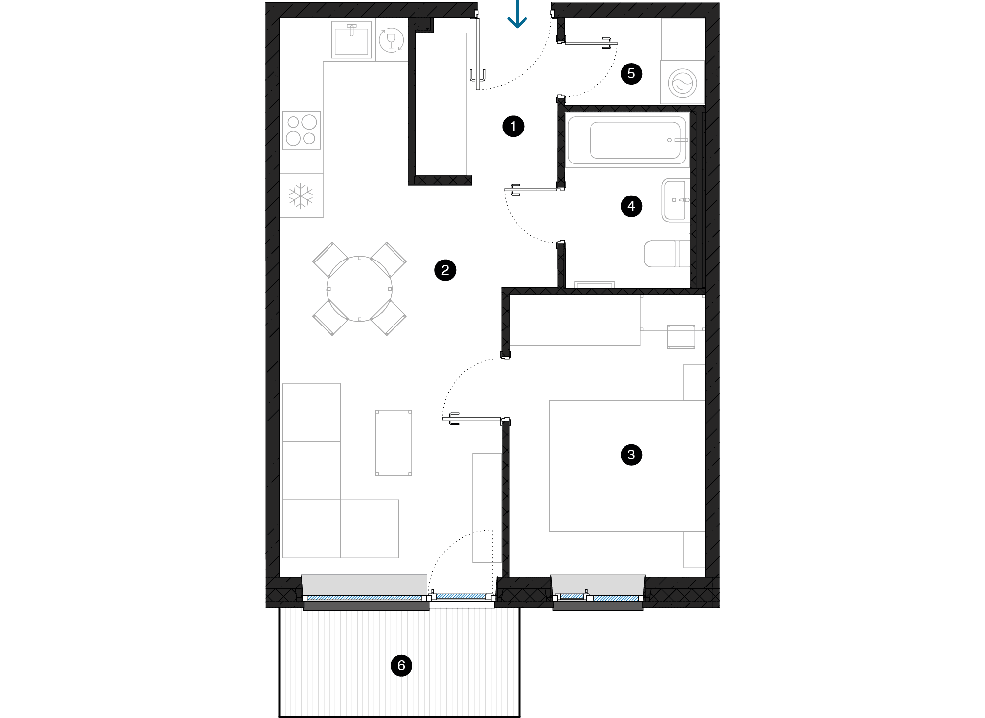 Pillar Jaunie dzīvokļi Dārzciema liepas plānojums