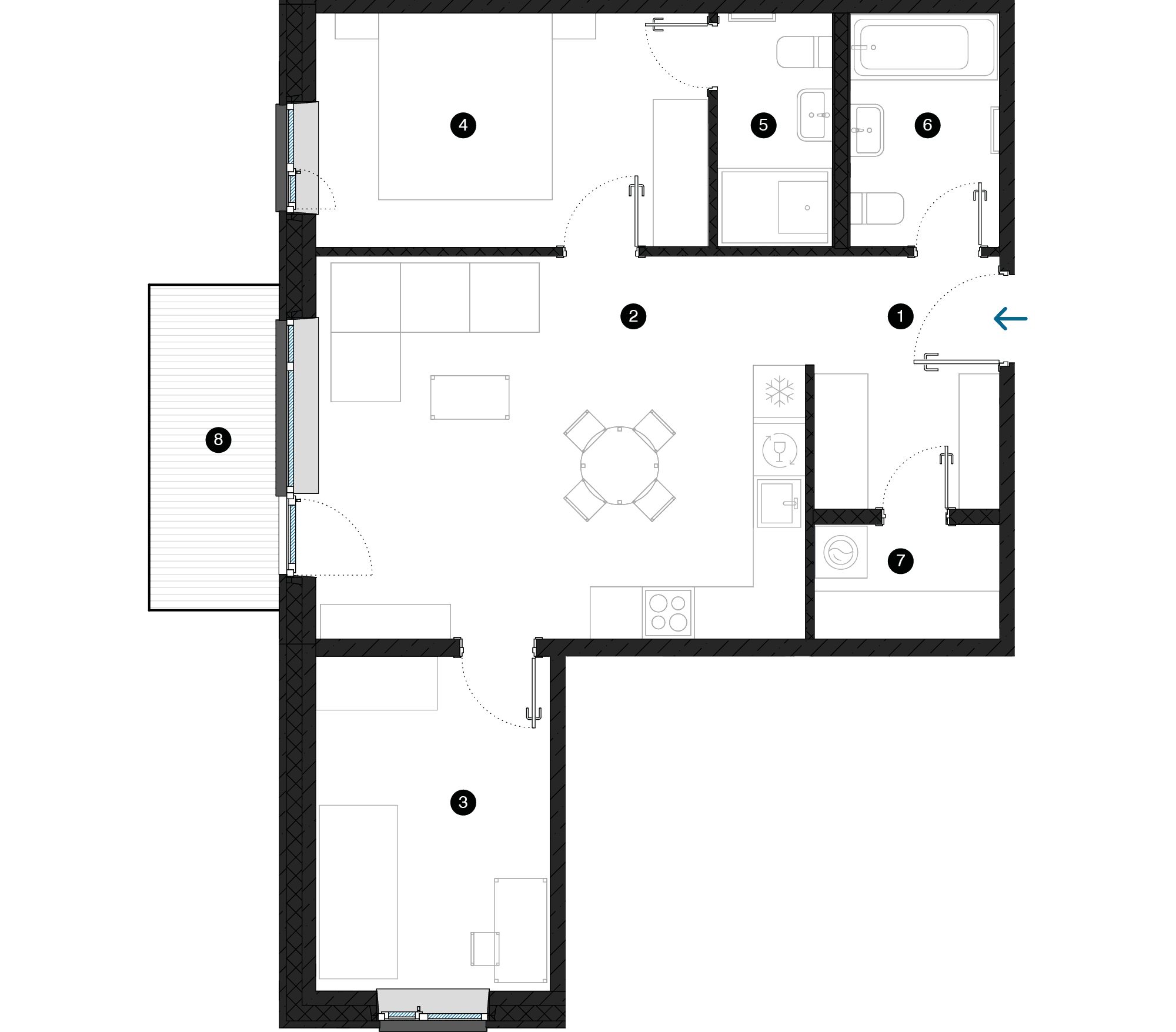 Pillar Jaunie dzīvokļi Dārzciema liepas plānojums